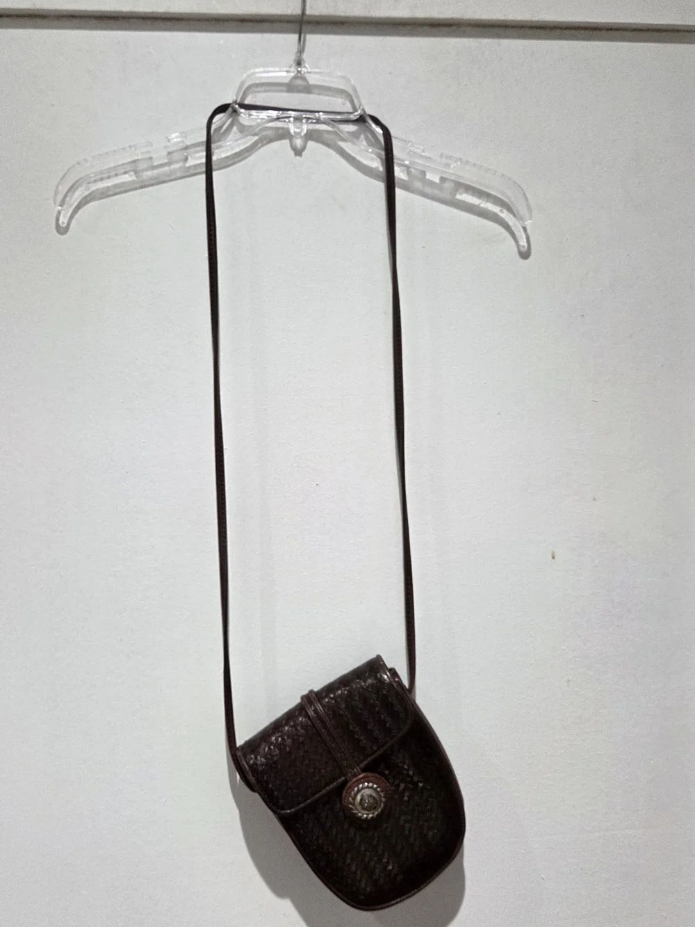 Classic Brown Woven Crossbody Bag
